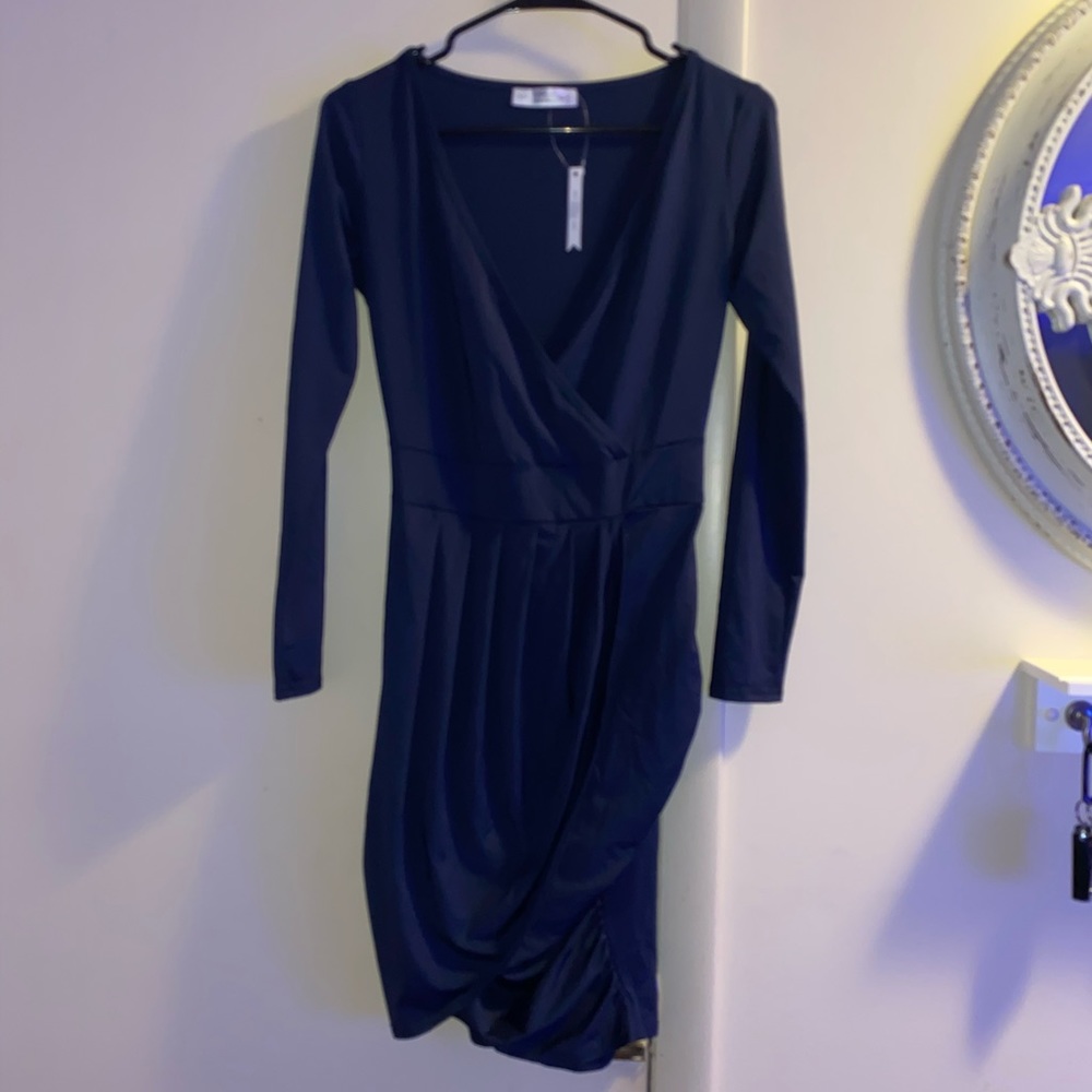Navy blue mini dress